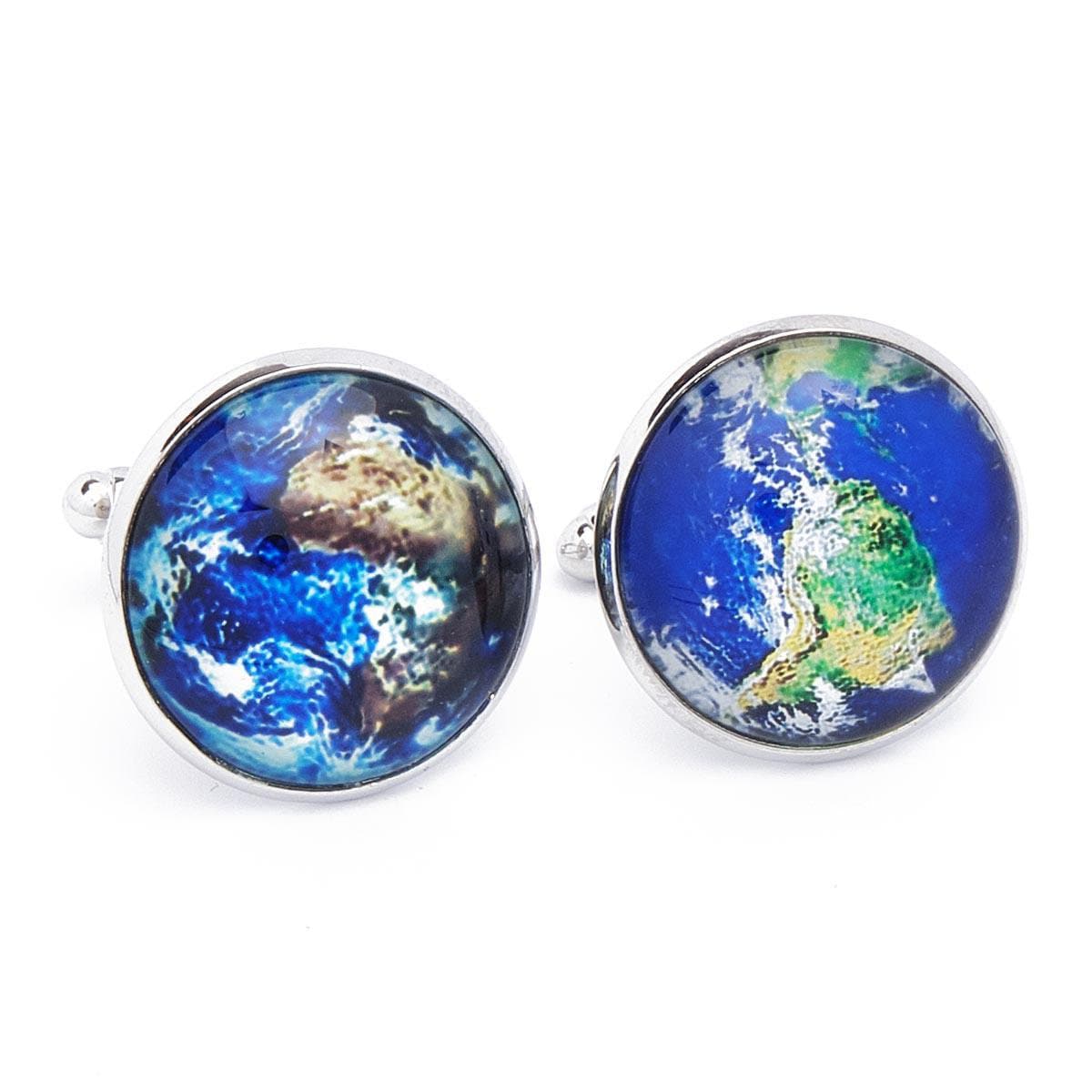 Cufflinks - Globe Blue Satellite