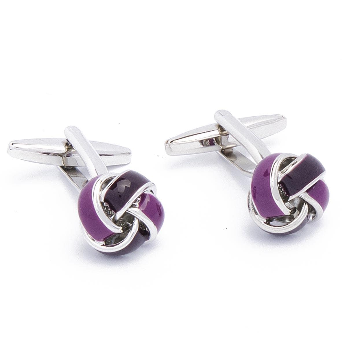 Cufflinks - Button with Purple and Black