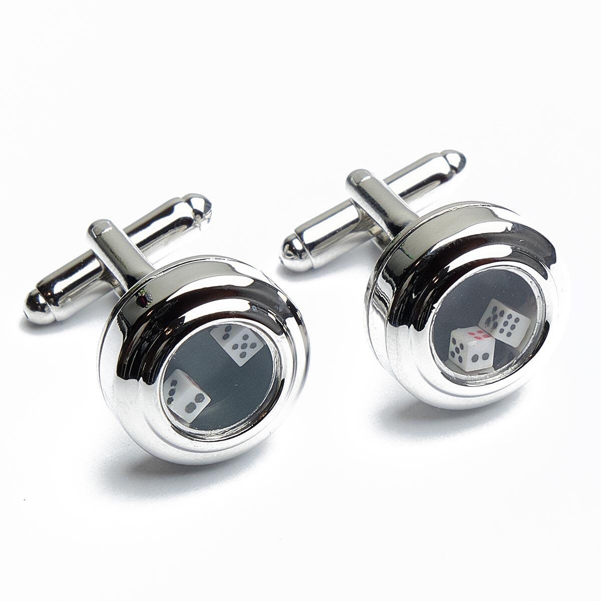 Cufflinks - Working Dice in Glass