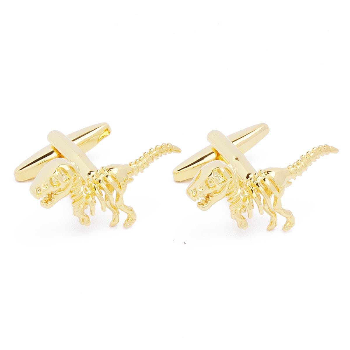 Cufflinks - T-rex Dinosaur Gold