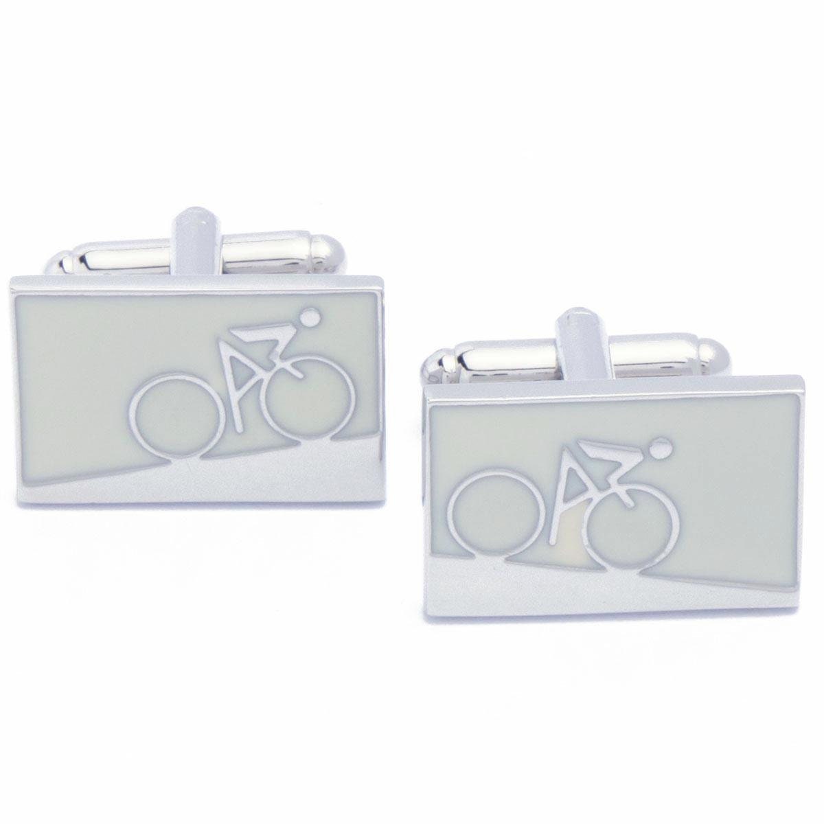 Cufflinks - Bicycle Cycling Rectangular Bikes