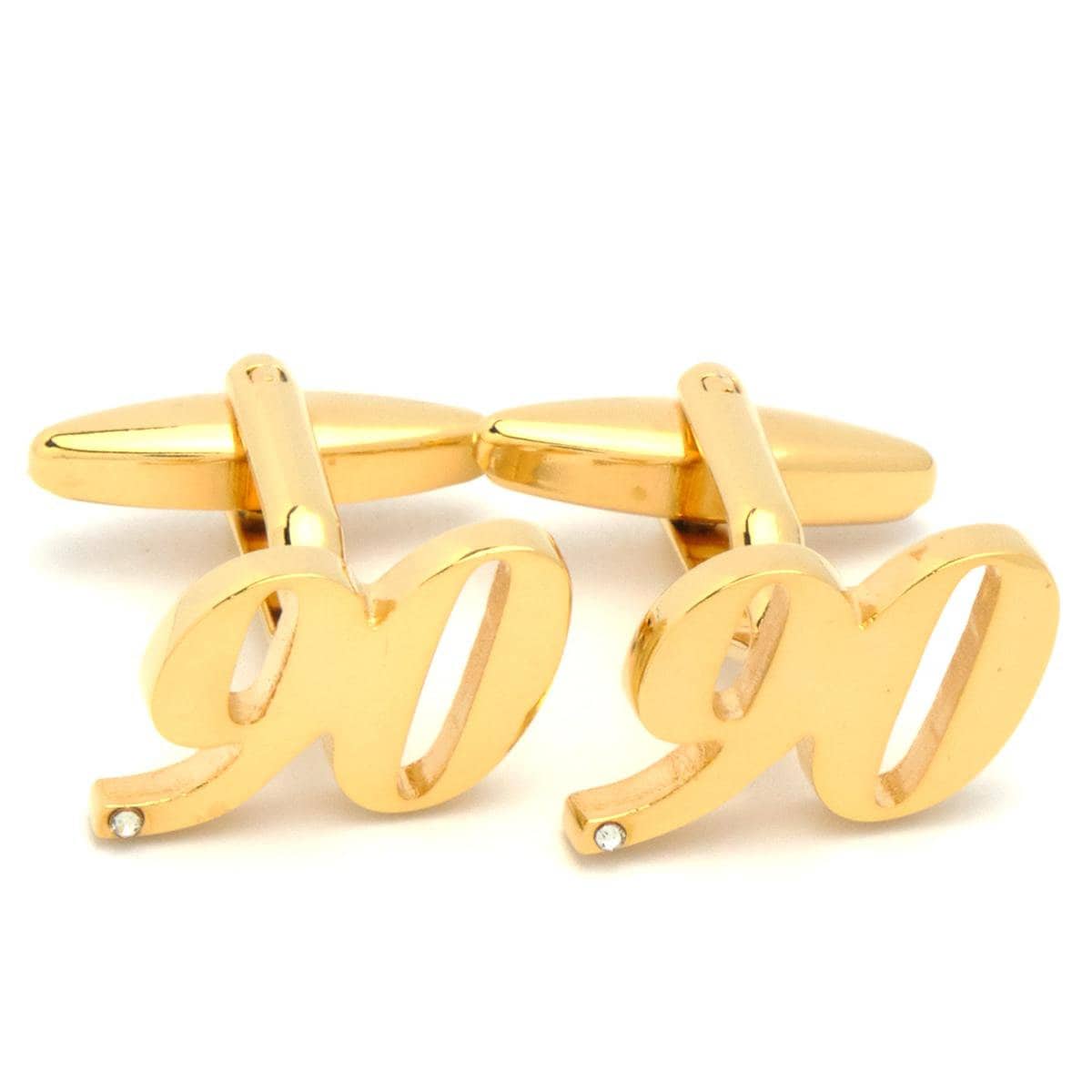 Cufflinks - Number Ninety 90 Golden