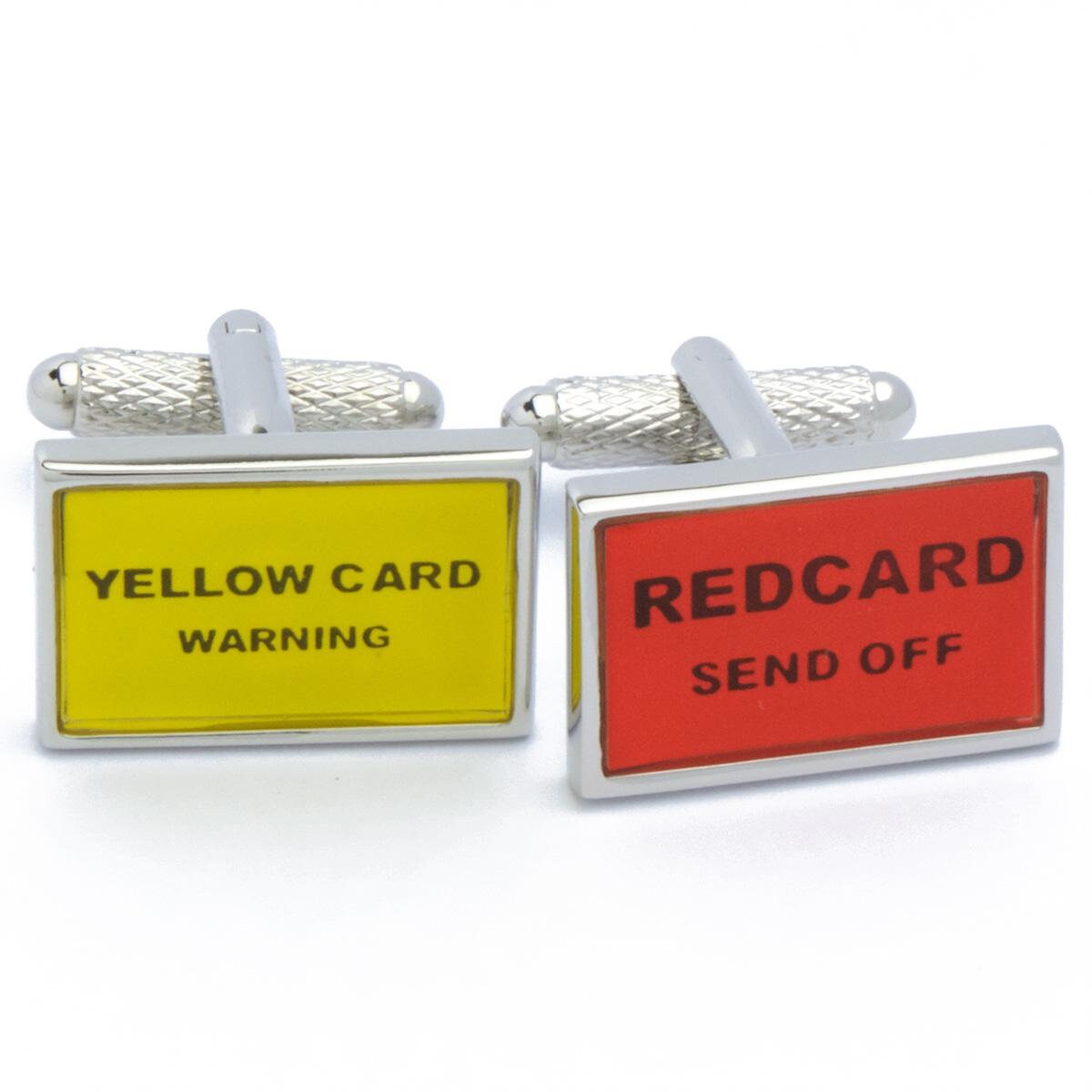 Cufflinks - Yellow and Red Card Football