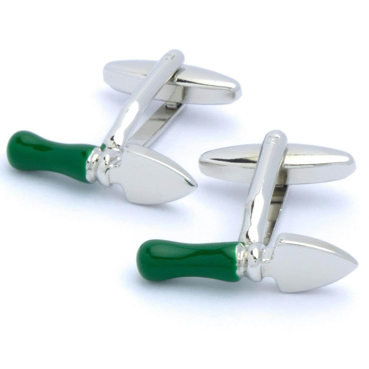 Cufflinks - Vegetable Garden Tools Scoops Green