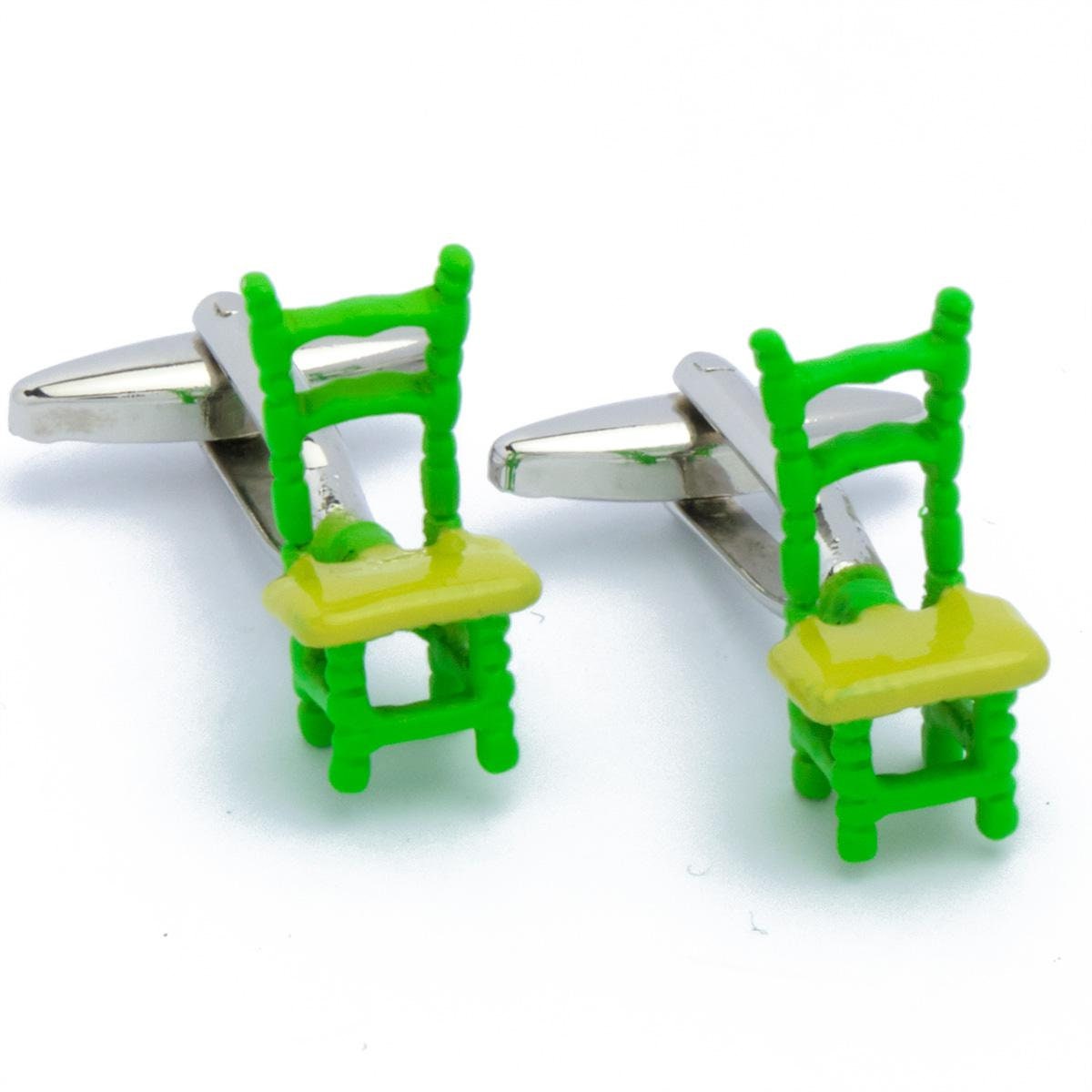 Cufflinks - Wooden Chair Furniture Green