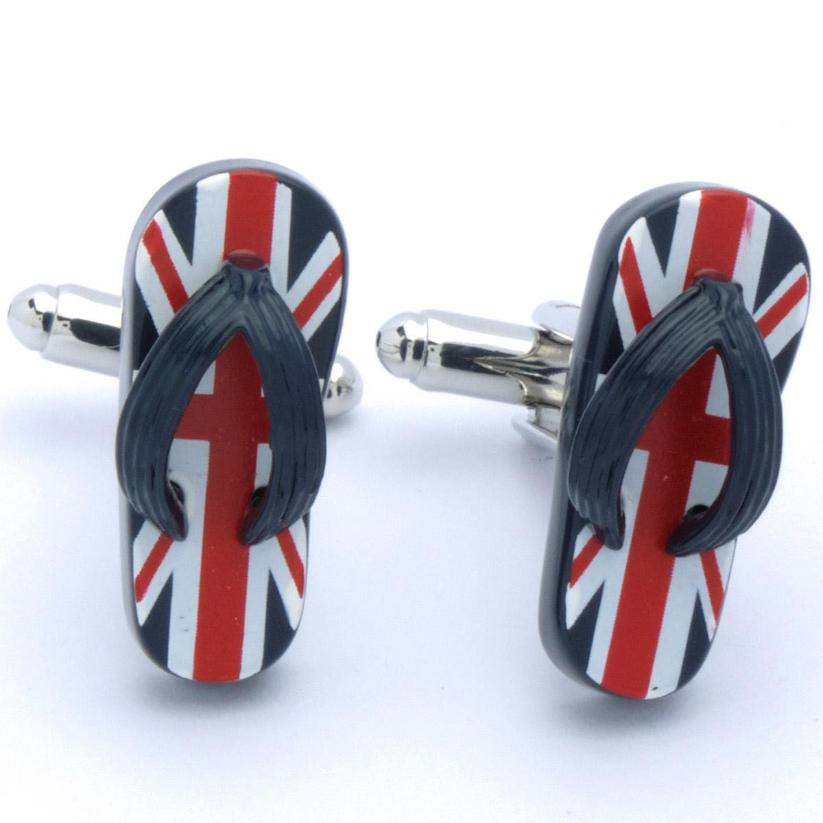 Cufflinks - Slippers with English Flag