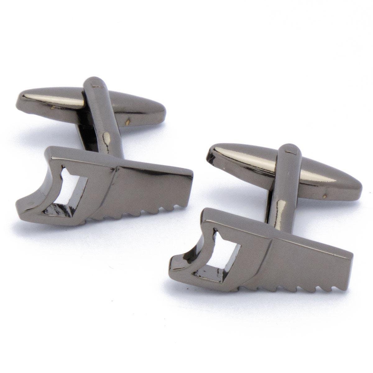 Cufflinks - Wood saw Dark Metal