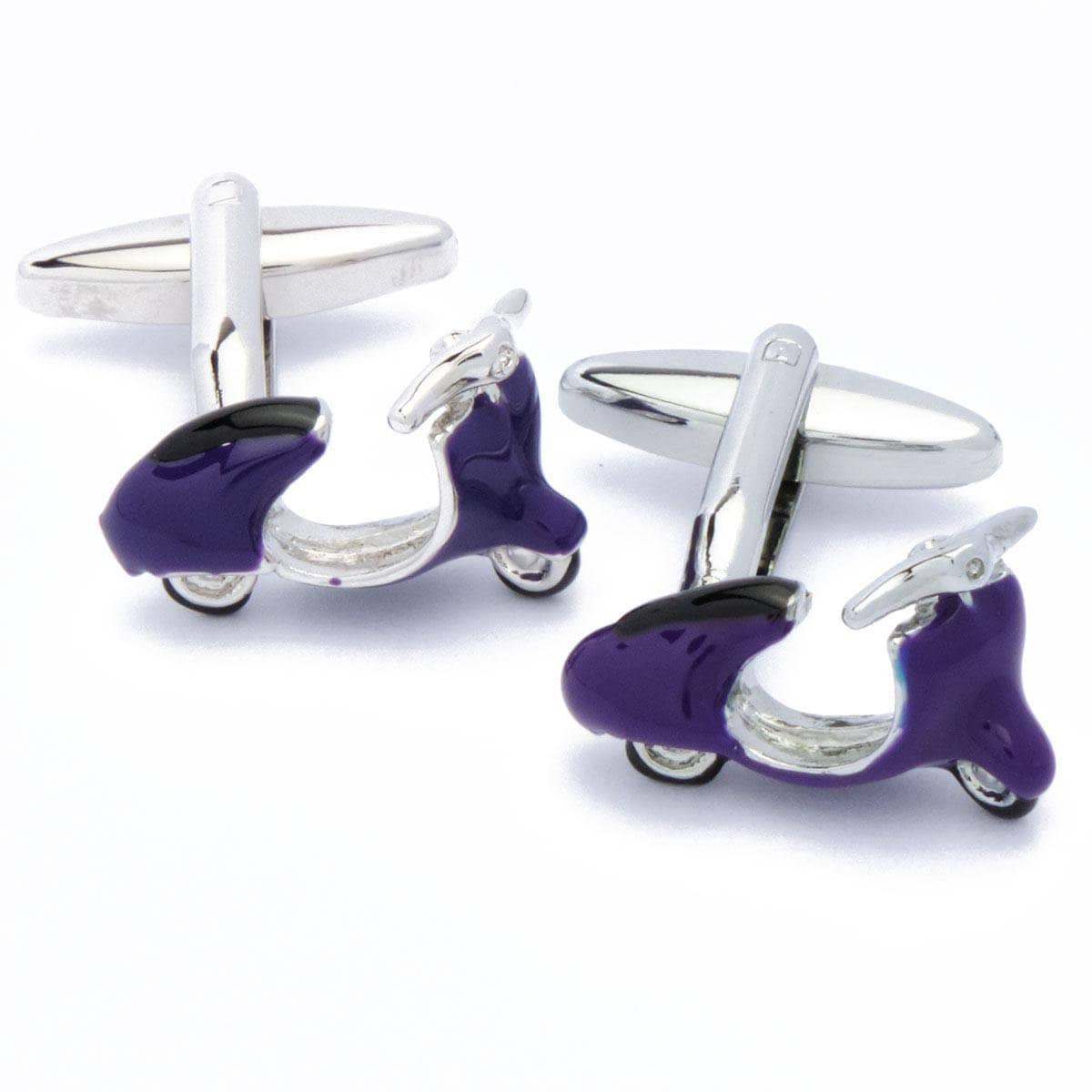 Cufflinks - Purple Vespa Italian Scooter