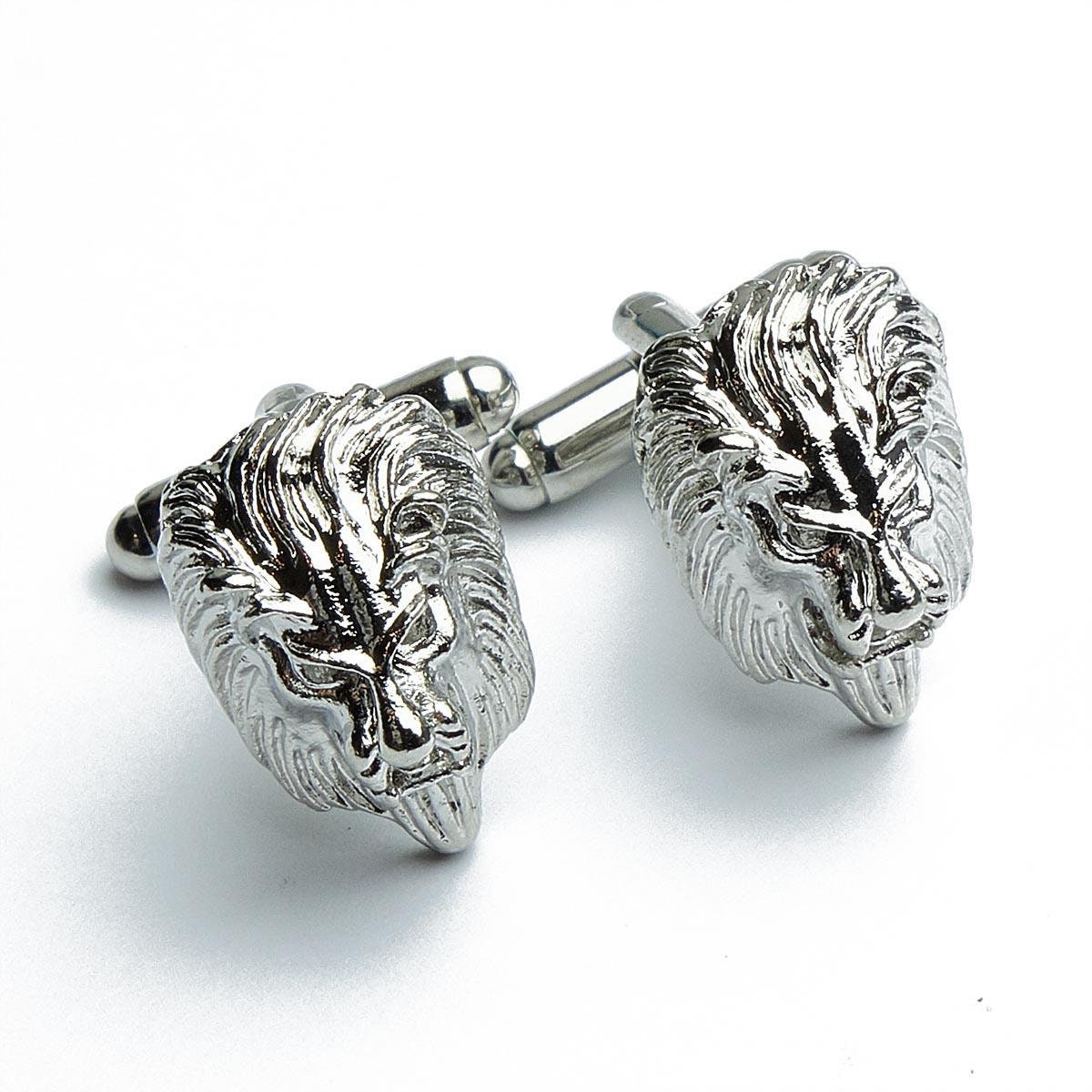 Cufflinks - Lion's Head Silver