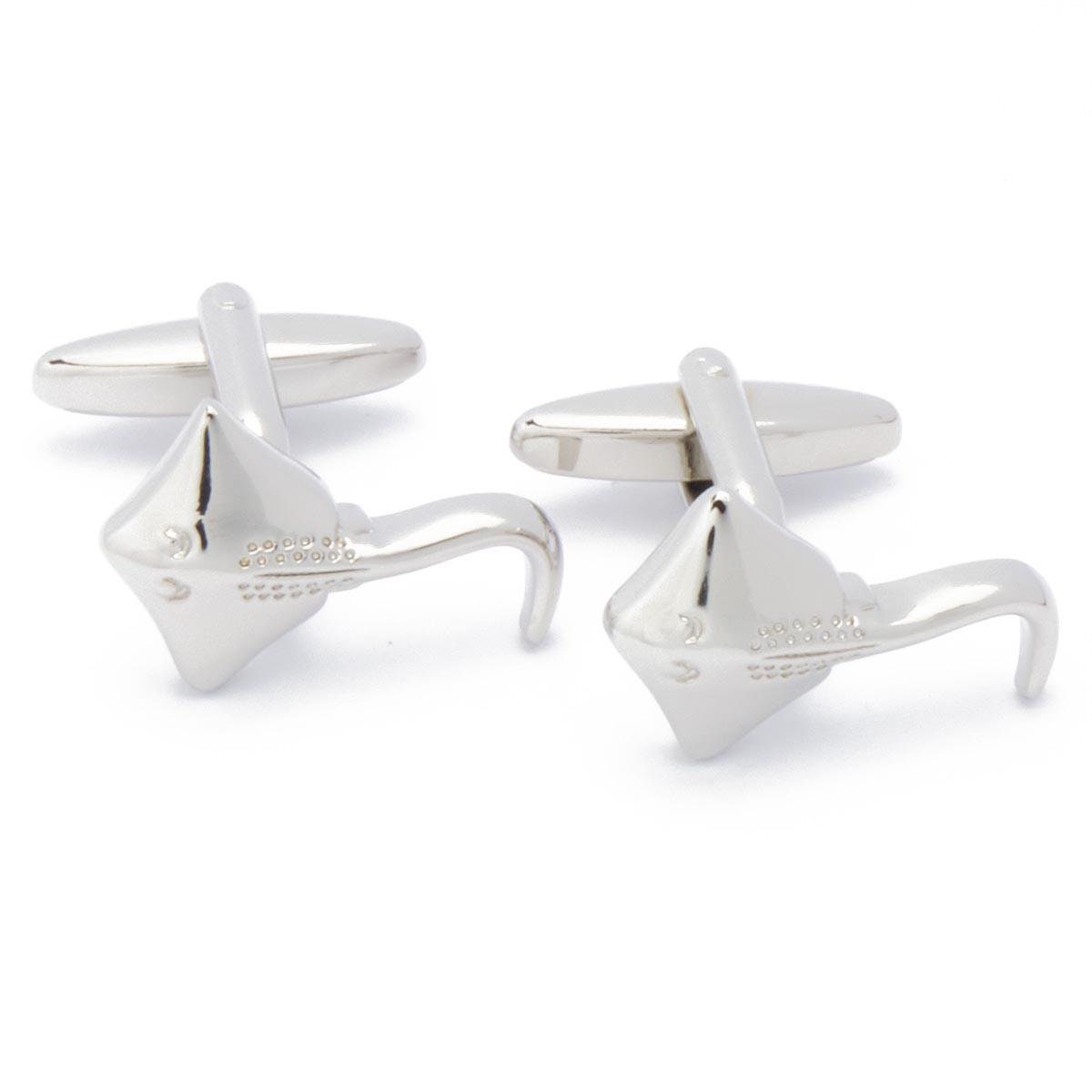 Cufflinks - Ray Stingray Silver color