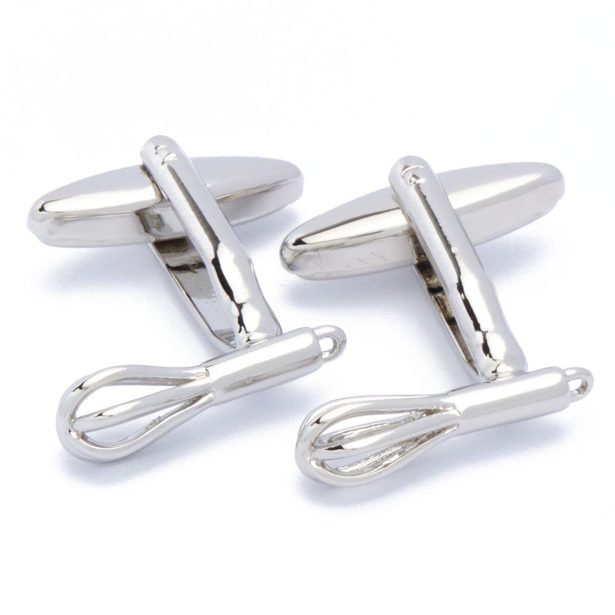 Cufflinks - Whisk Silver