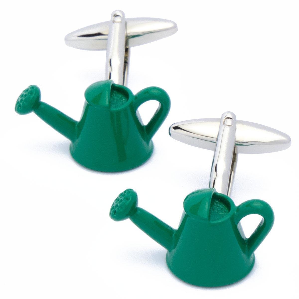 Cufflinks - Watering can Water caster Green