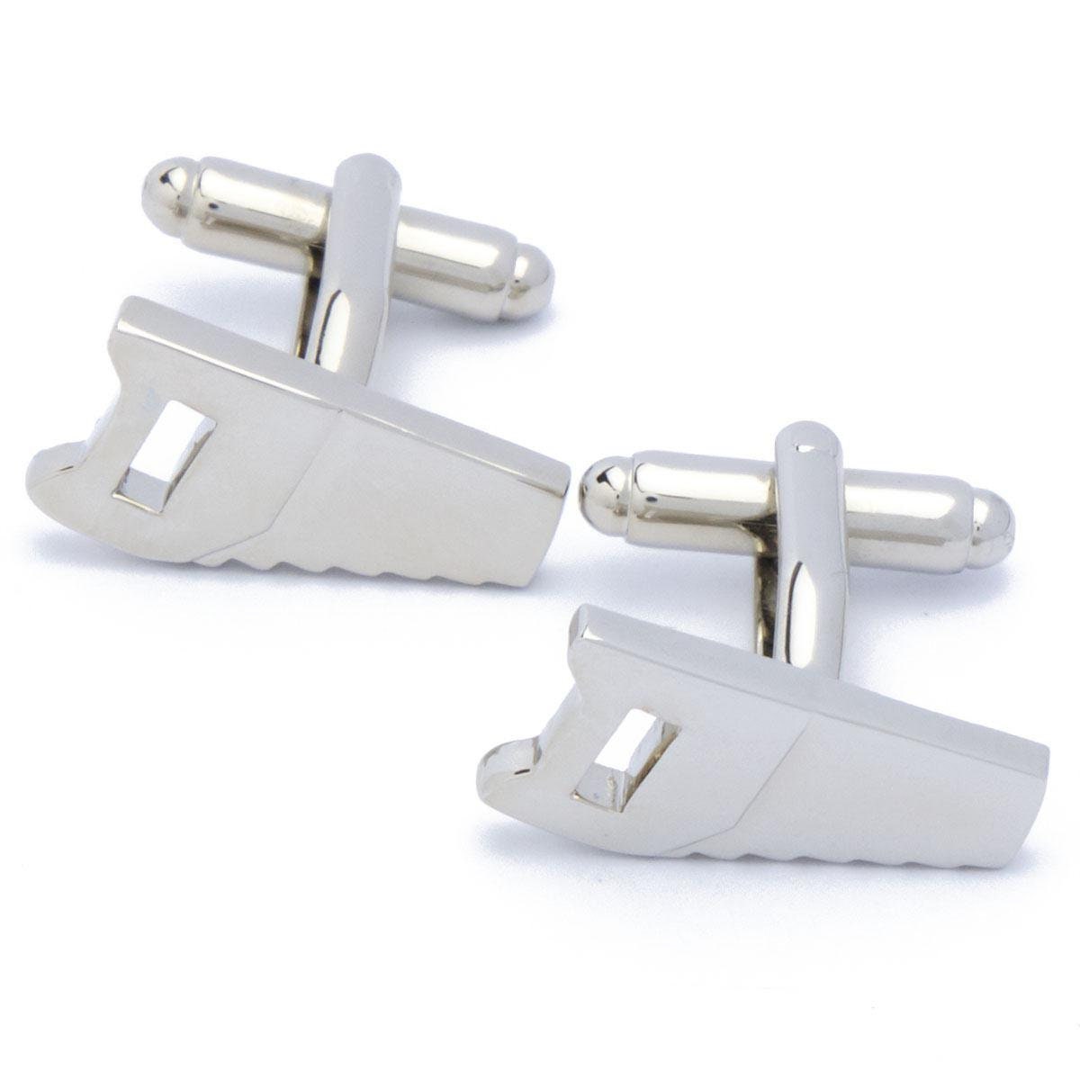 Cufflinks - Wood saw Silver