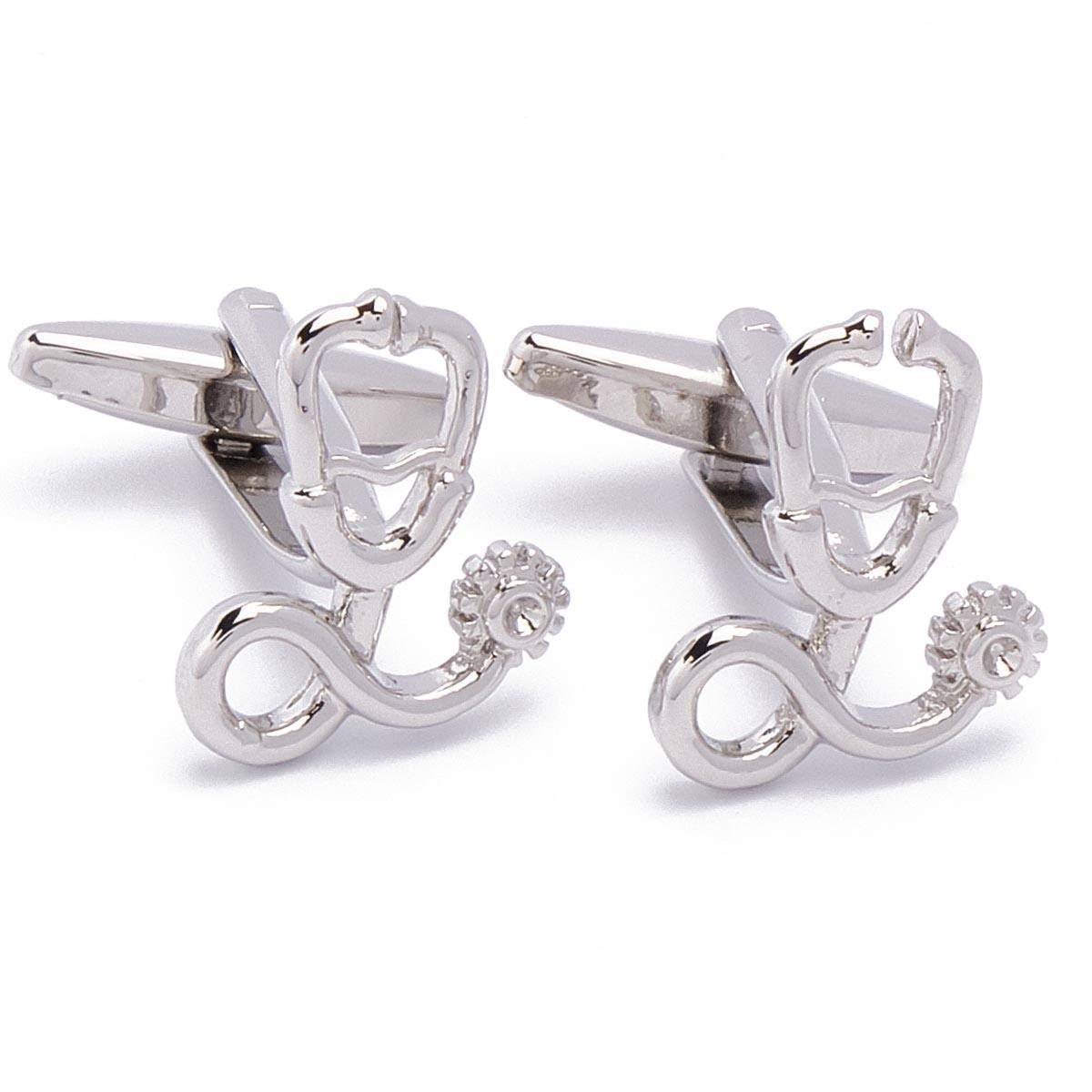Cufflinks - Stethoscope Doctor Silver