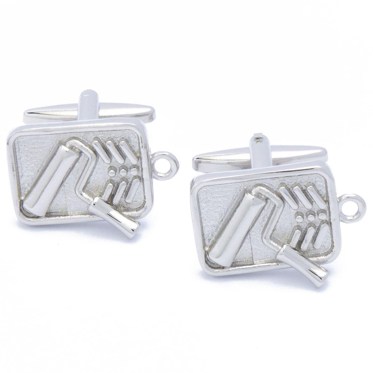 Cufflinks - Paint roller in Box Painter Silver
