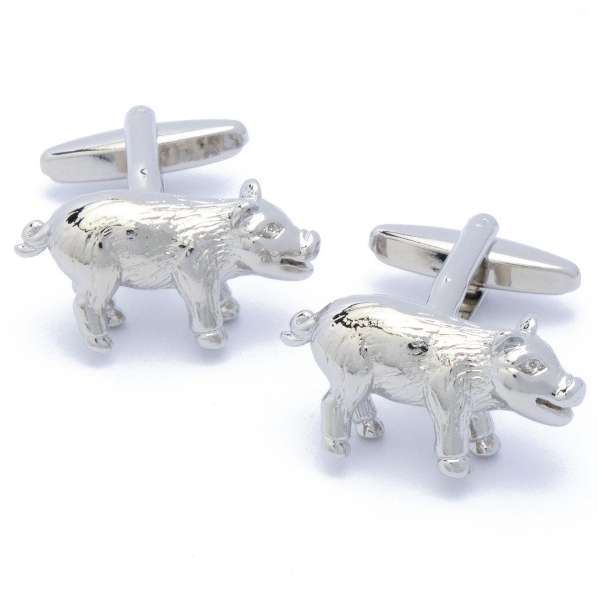 Cufflinks - Wild Boar Silver