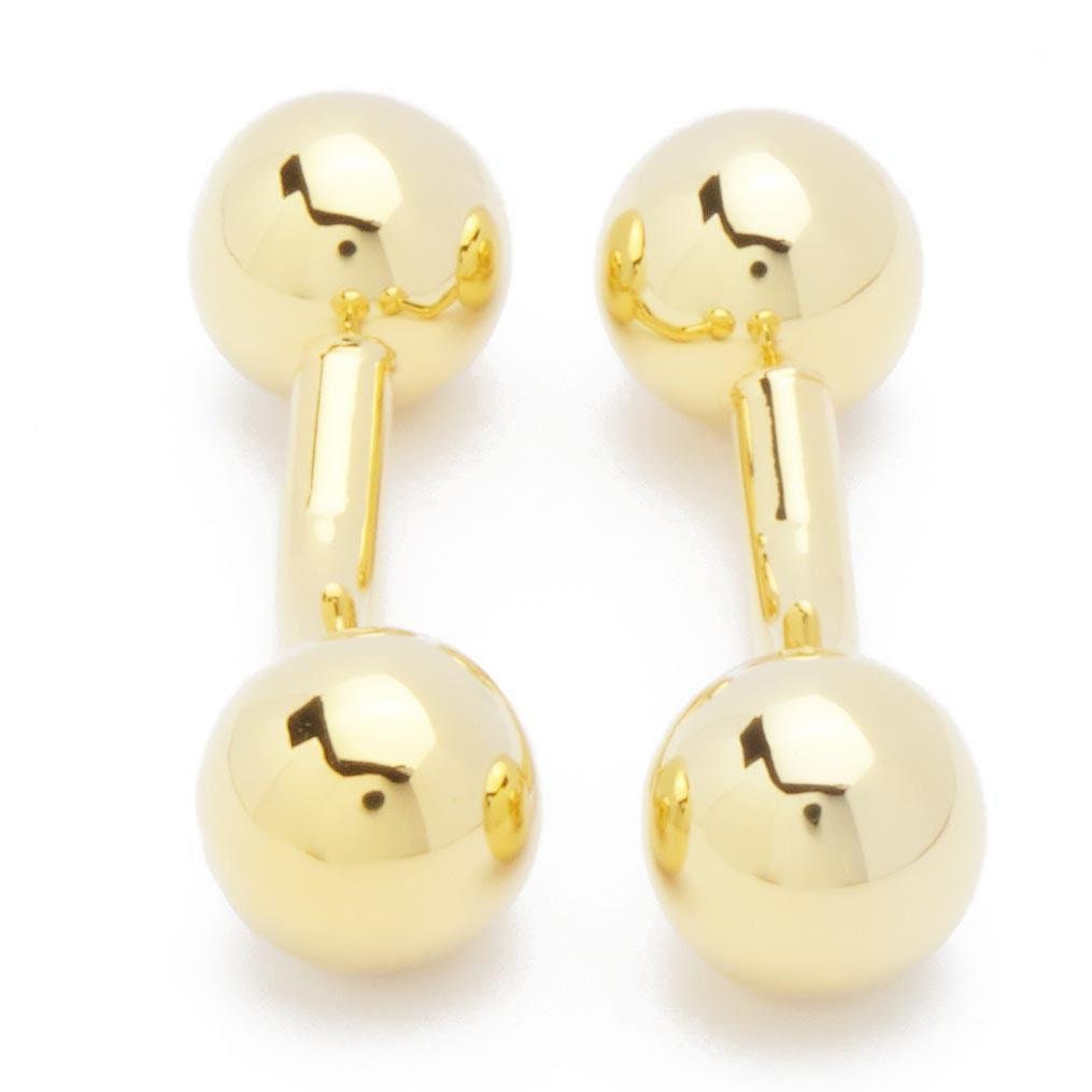 Cufflinks - Golden Ball Ball Two Spheres