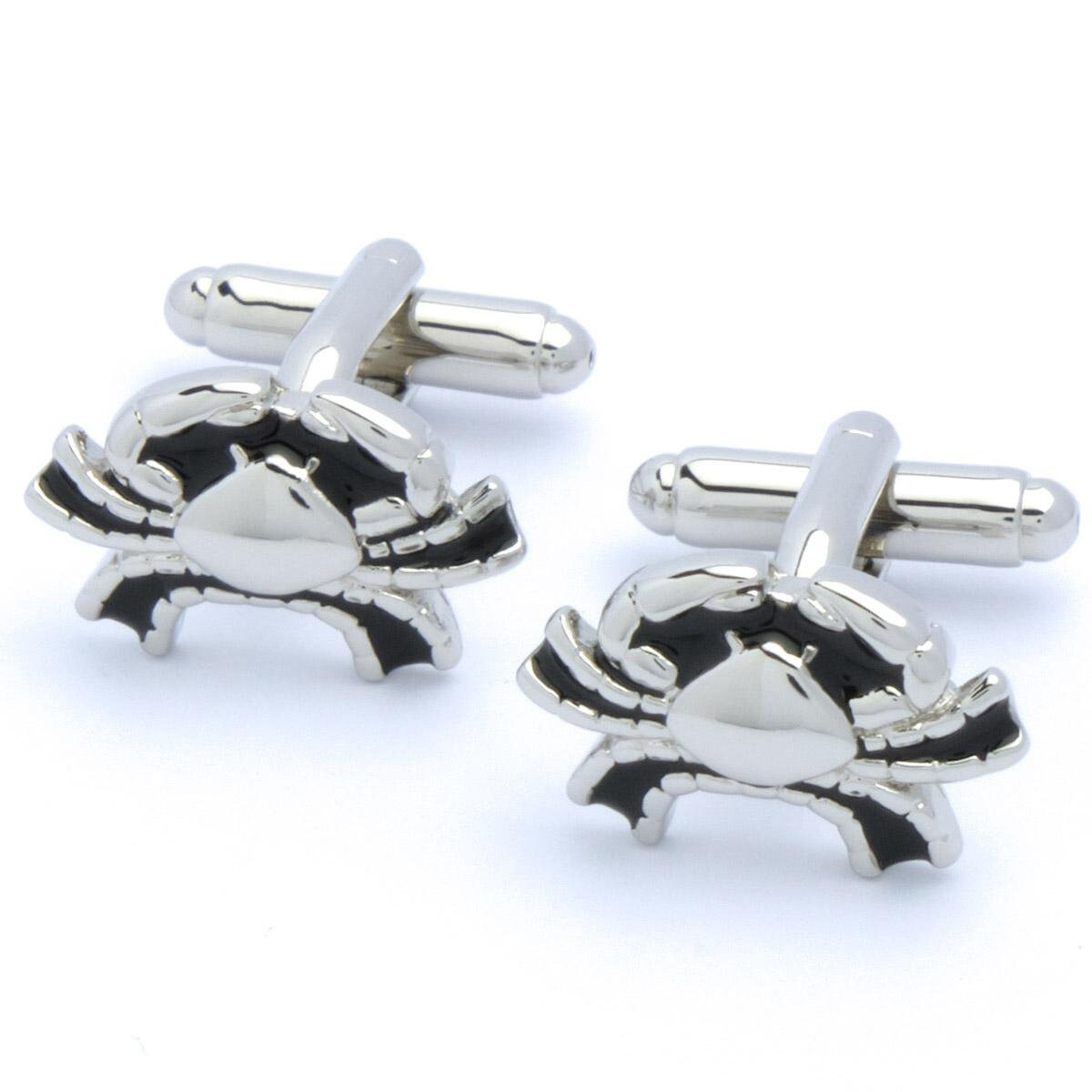 Cufflinks - Zodiac Sign Cancer Silver Black