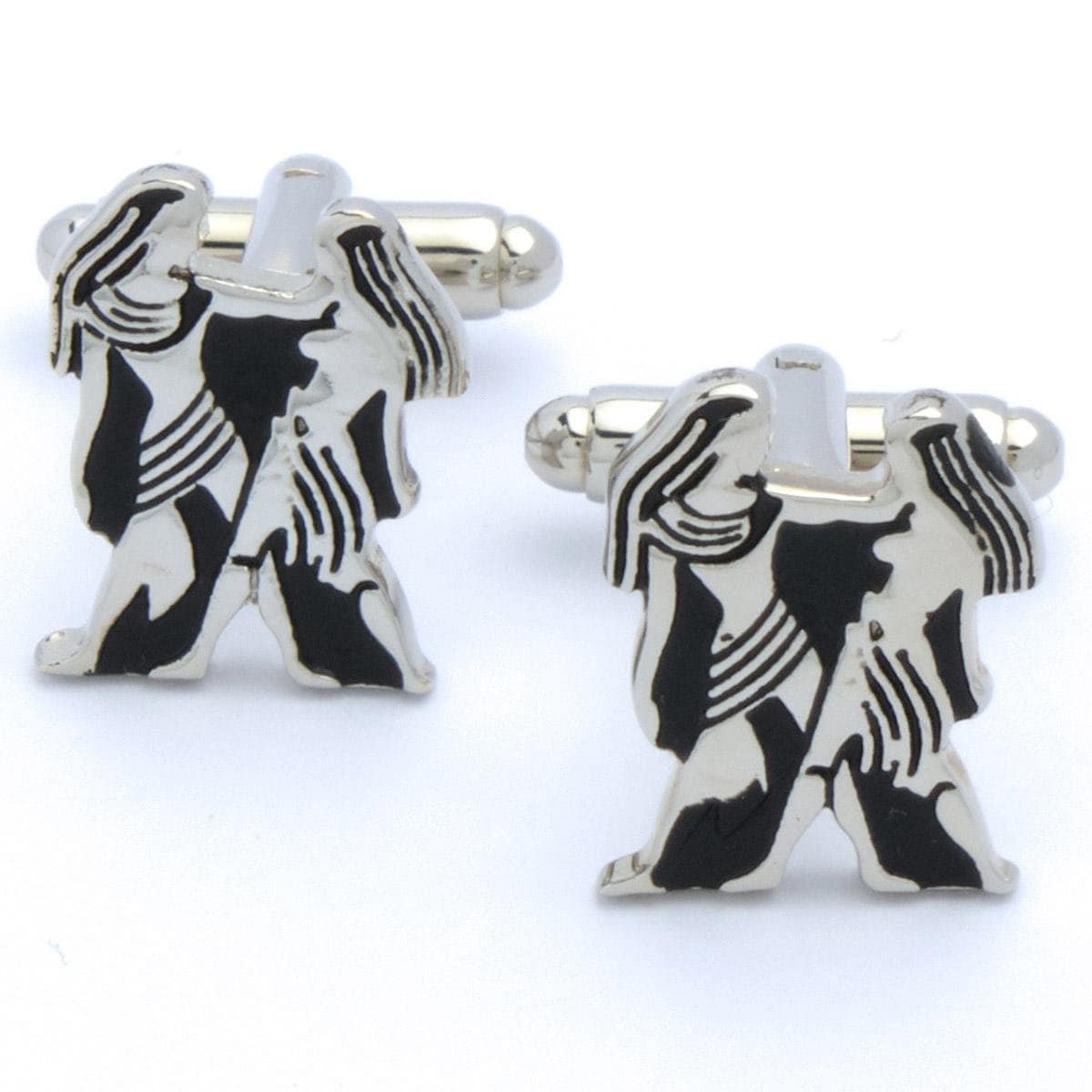 Cufflinks - Zodiac Sign Gemini Black Silver