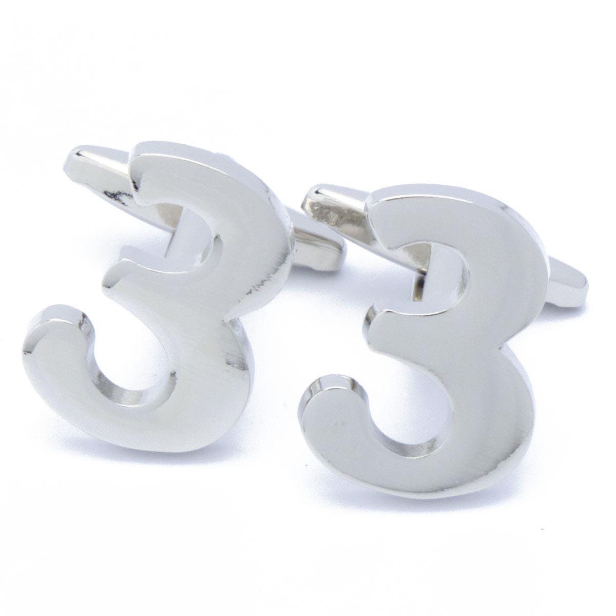 Cufflinks - Number 3 Three