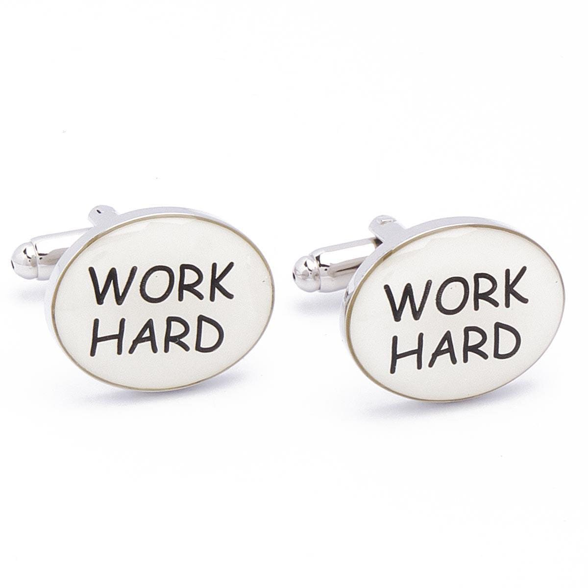 Cufflinks - Work Hard Text