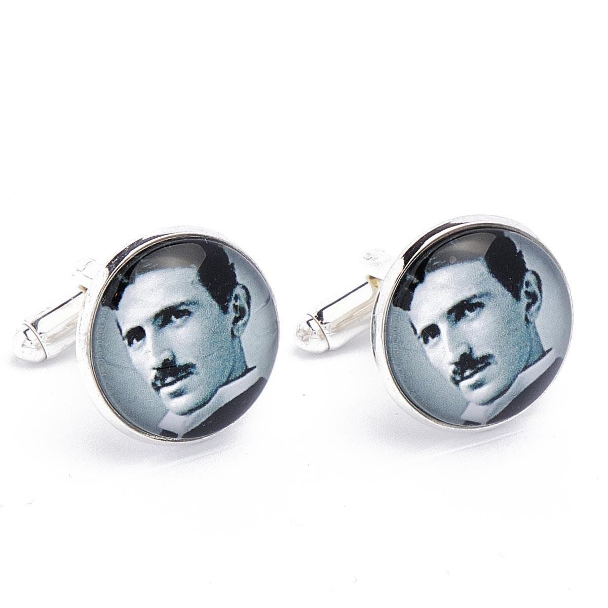 Cufflinks - Nikola Tesla Black White