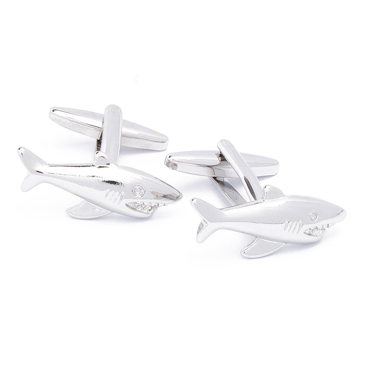Cufflinks - Shark Silver