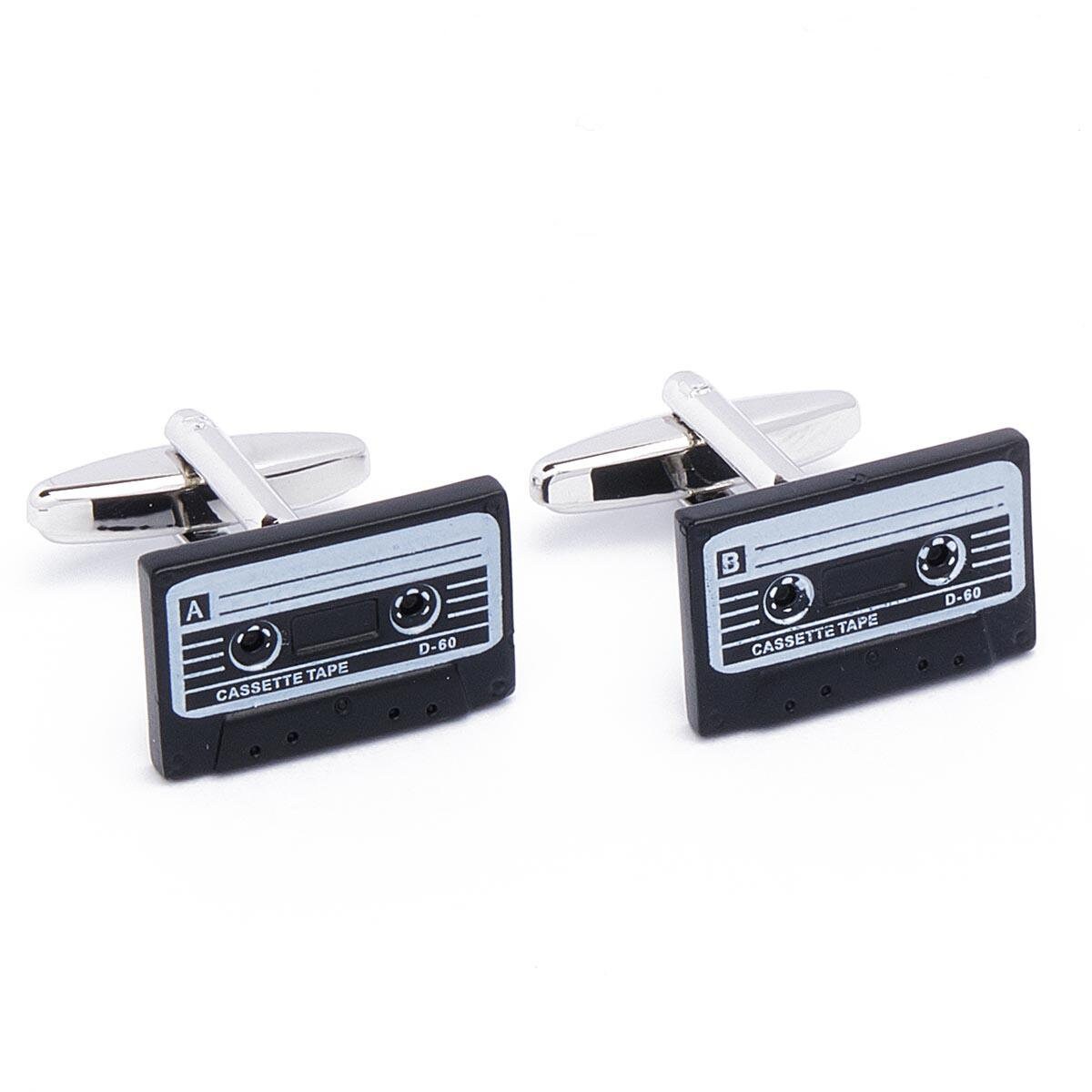Cufflinks - Cassette tape Sound tape Walkman Black