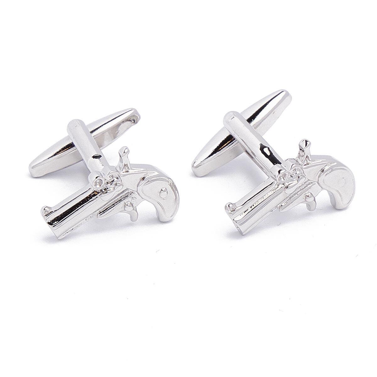Cufflinks - Rifle Old Style Revolver Gunpowder