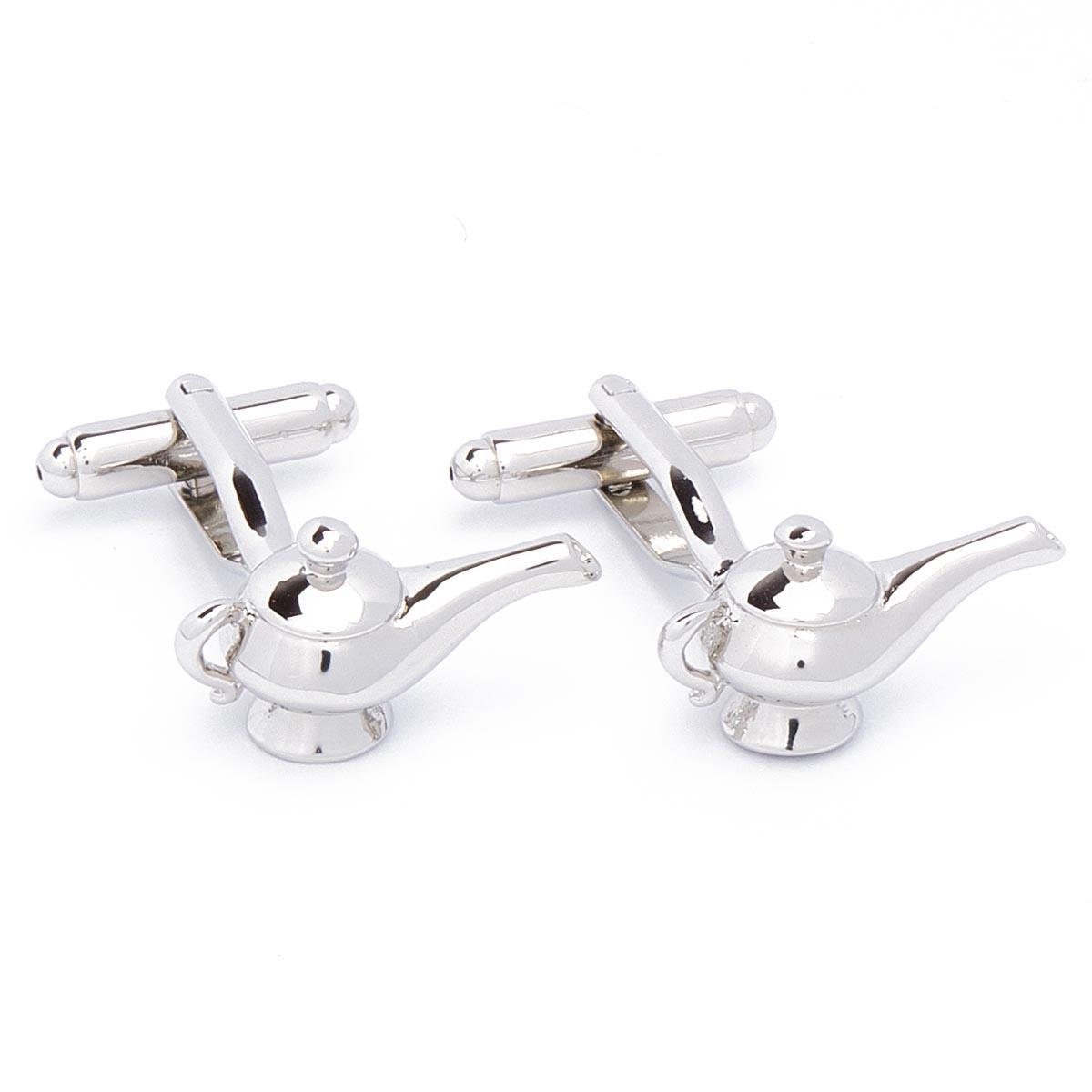 Cufflinks - Oil Lamp Silver