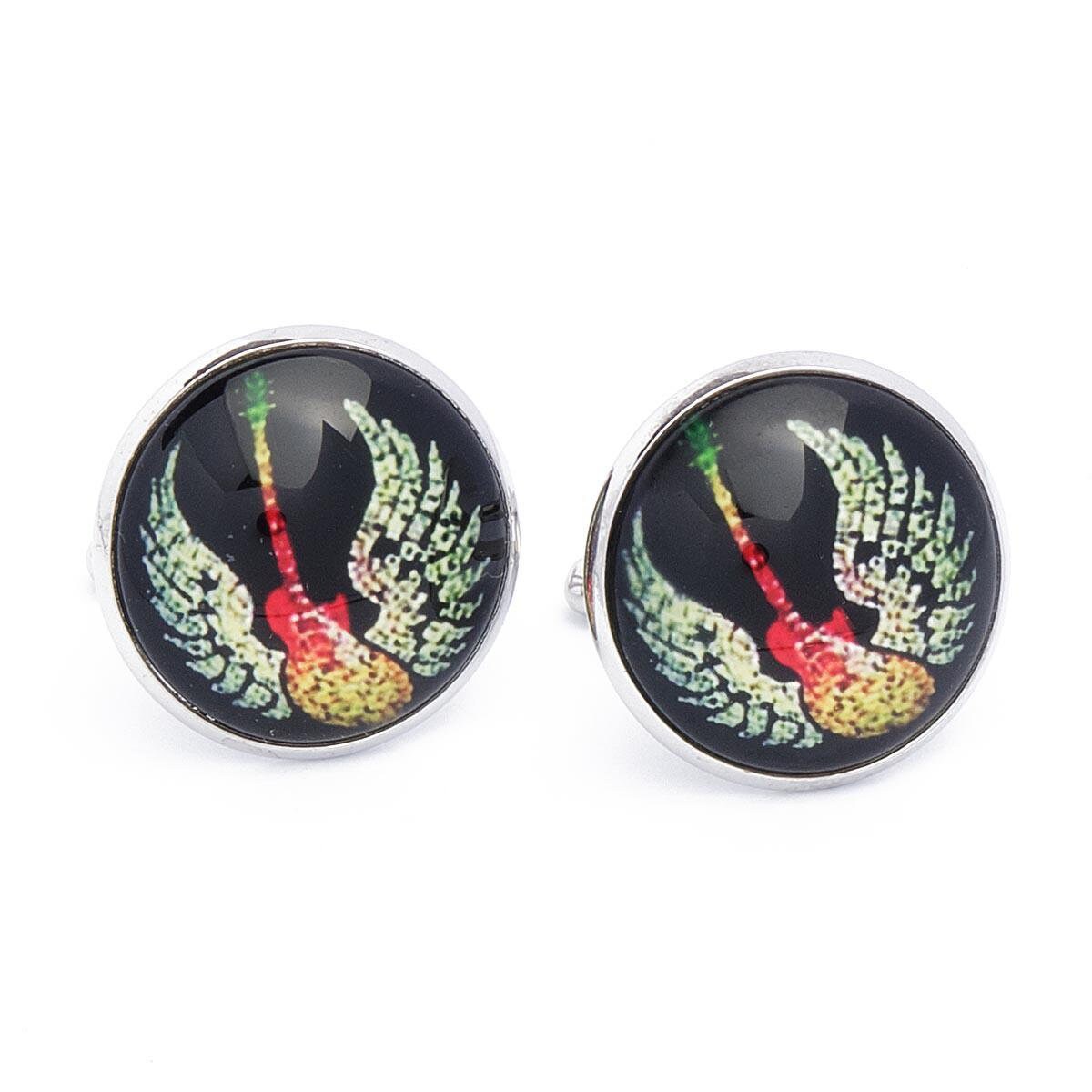 Cufflinks - Guitar with Grand pianos