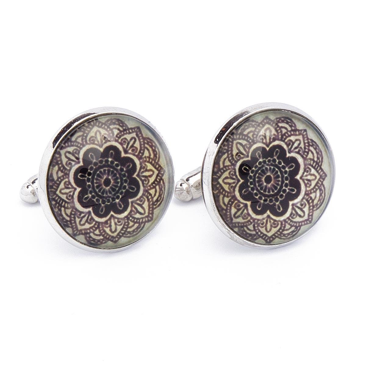 Cufflinks - Mandala Yoga Chakra Flower