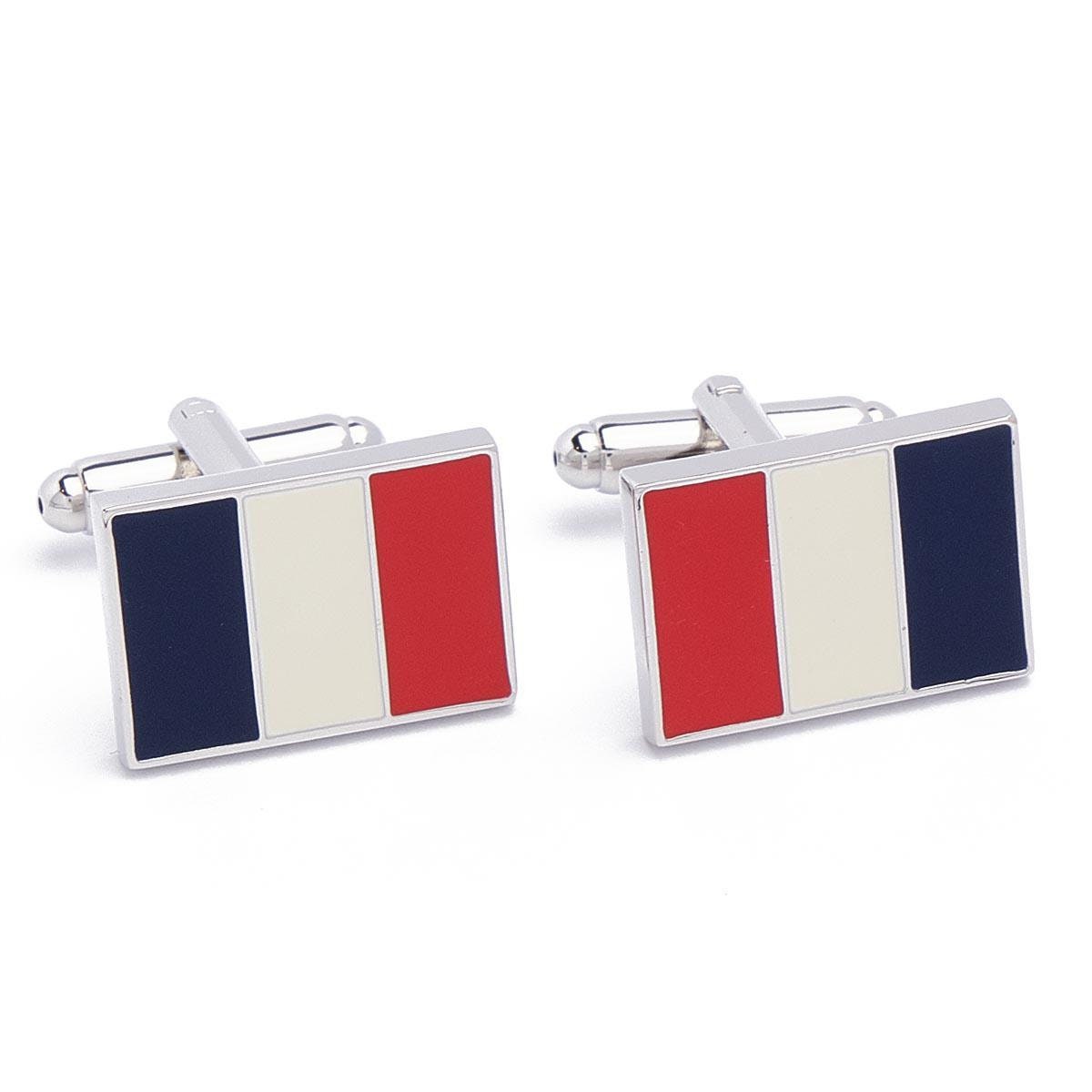 Cufflinks - French Flag France French Blue White Red