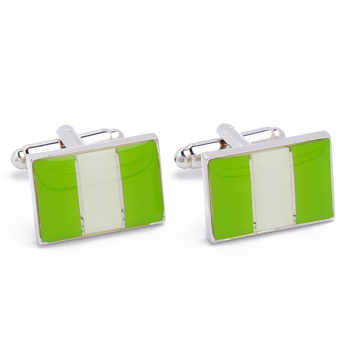 Cufflinks - Nigerian Flag Nigerian White Green