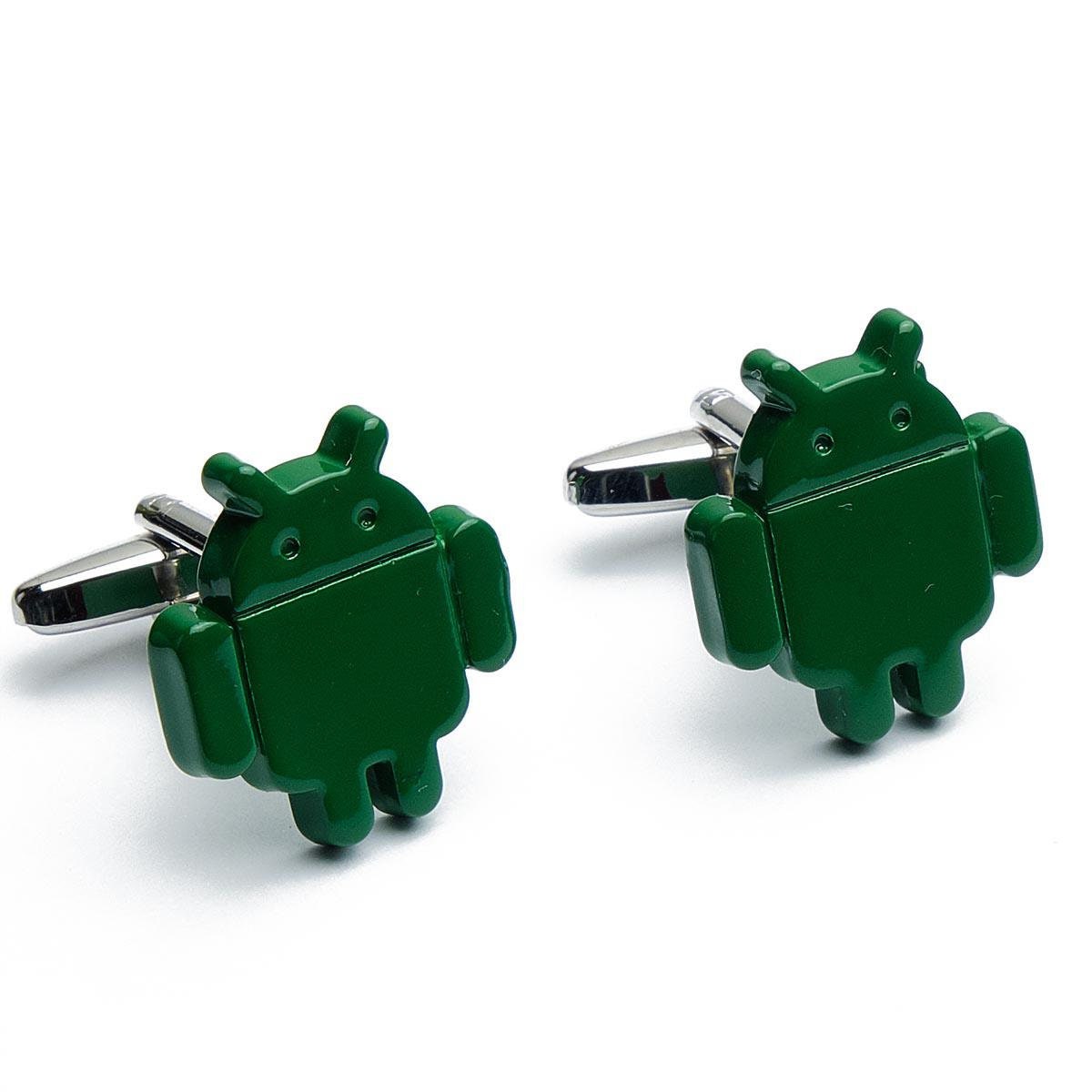 Cufflinks - Andriod Male Doll Green