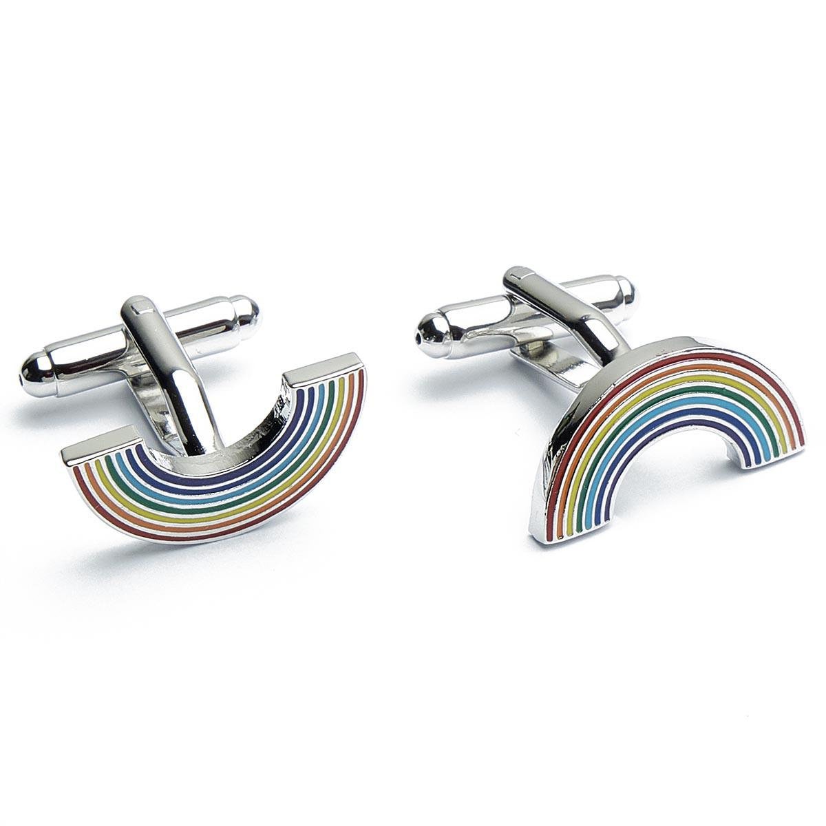 Cufflinks - Rainbow Flag Bow Gaypride