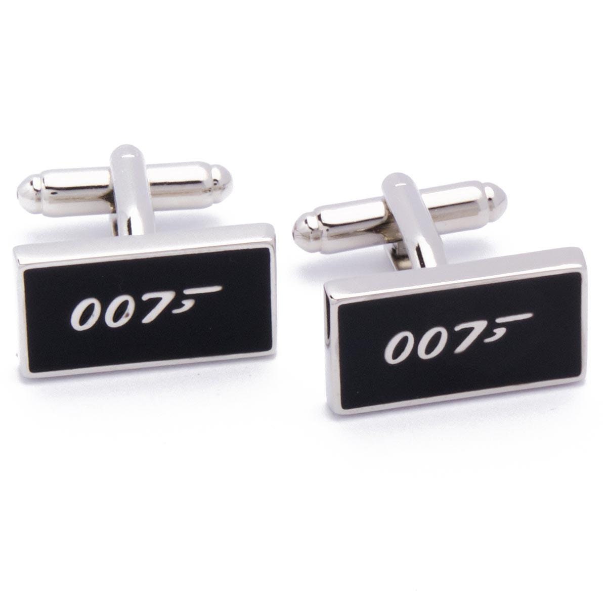Cufflinks - James Bond 007 Black Enamel Rectangle