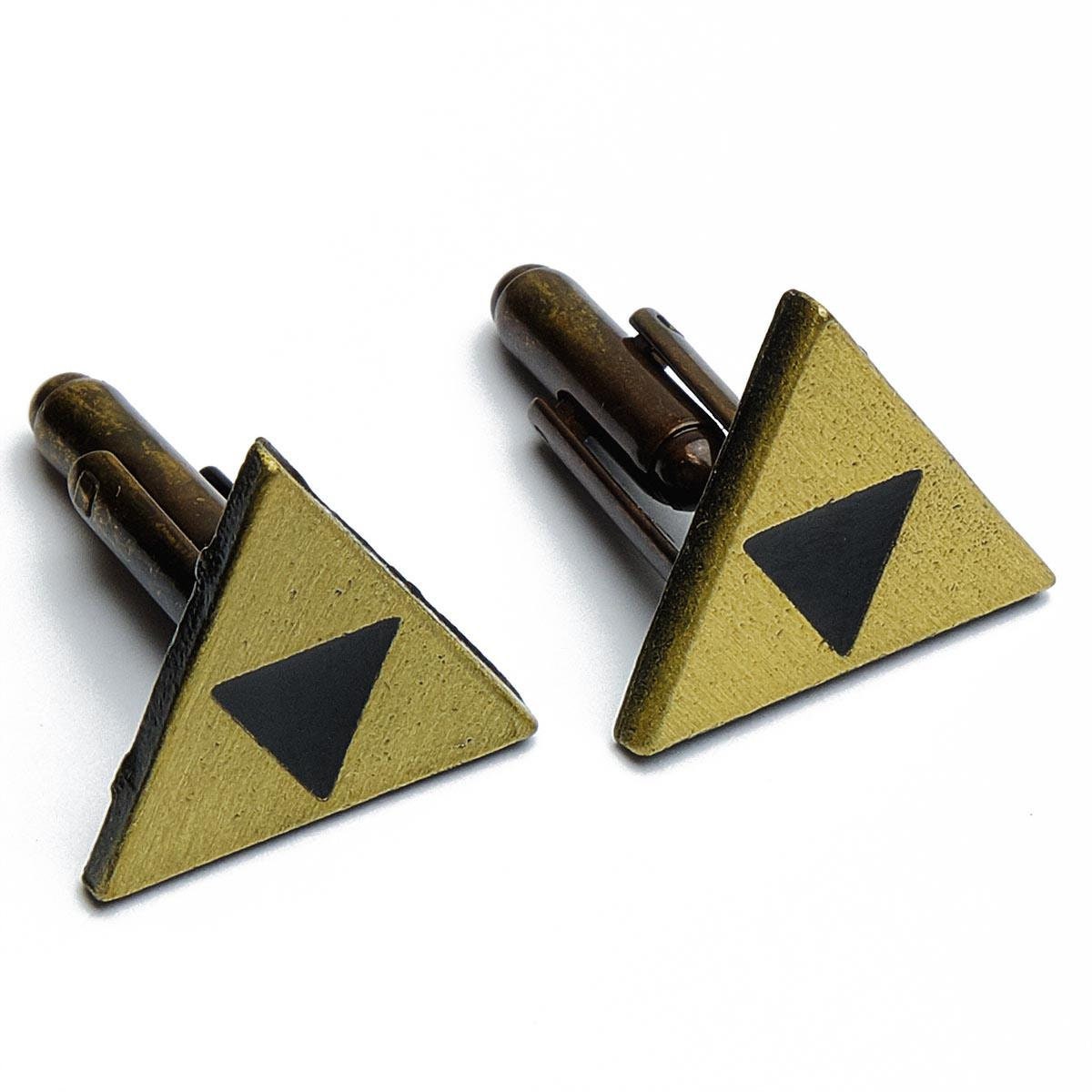 Cufflinks - Geometric Shape Yellow with Black Triangles