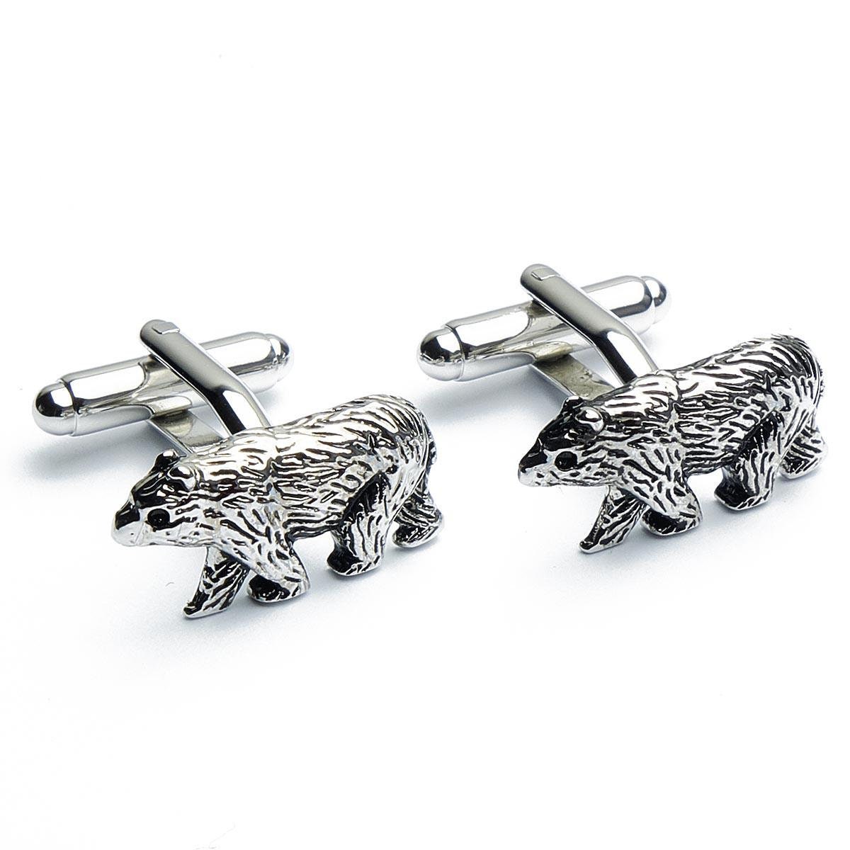 Cufflinks - Bear Bears Animals Silver