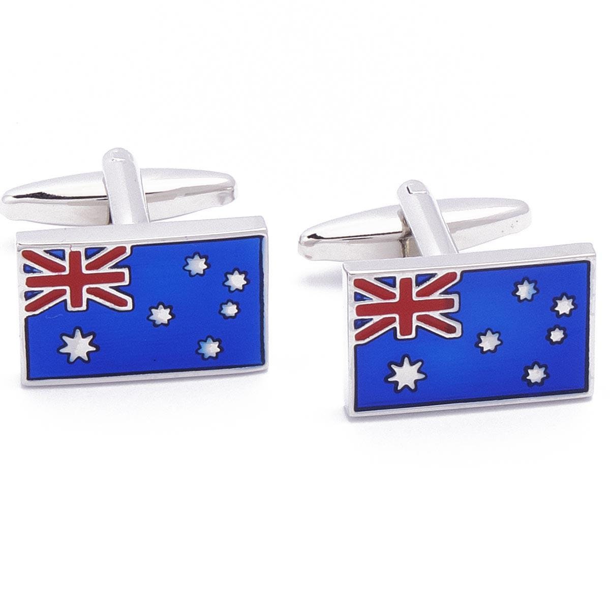 Cufflinks - Australian Flag Australia Blue Red