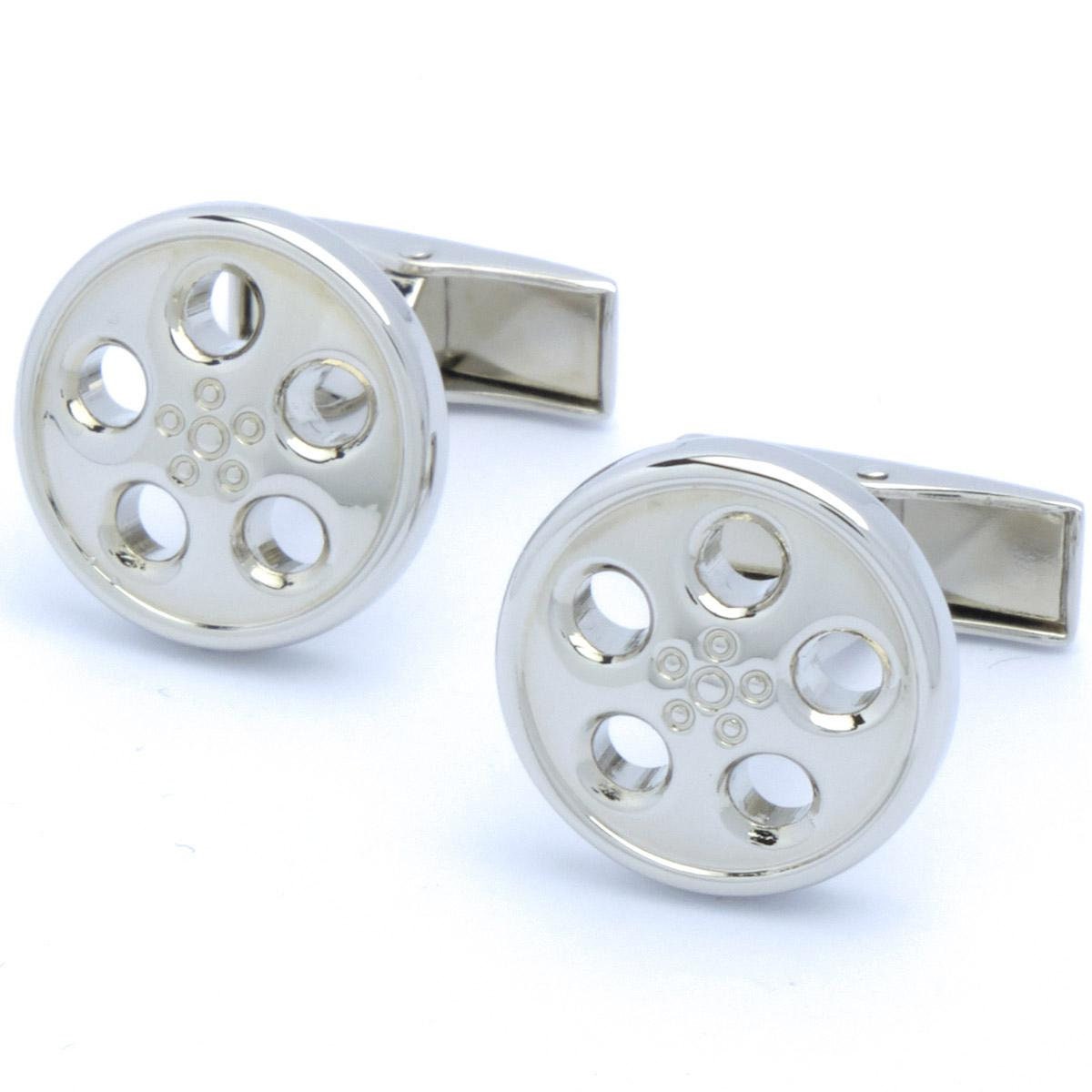 Cufflinks - Round Rim Classic Silver