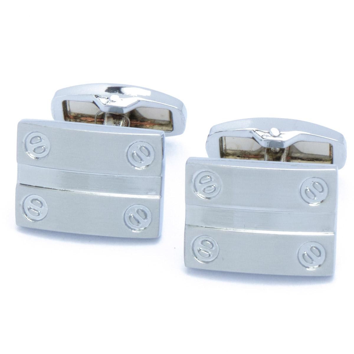 Cufflinks - Robust Silver Rectangular