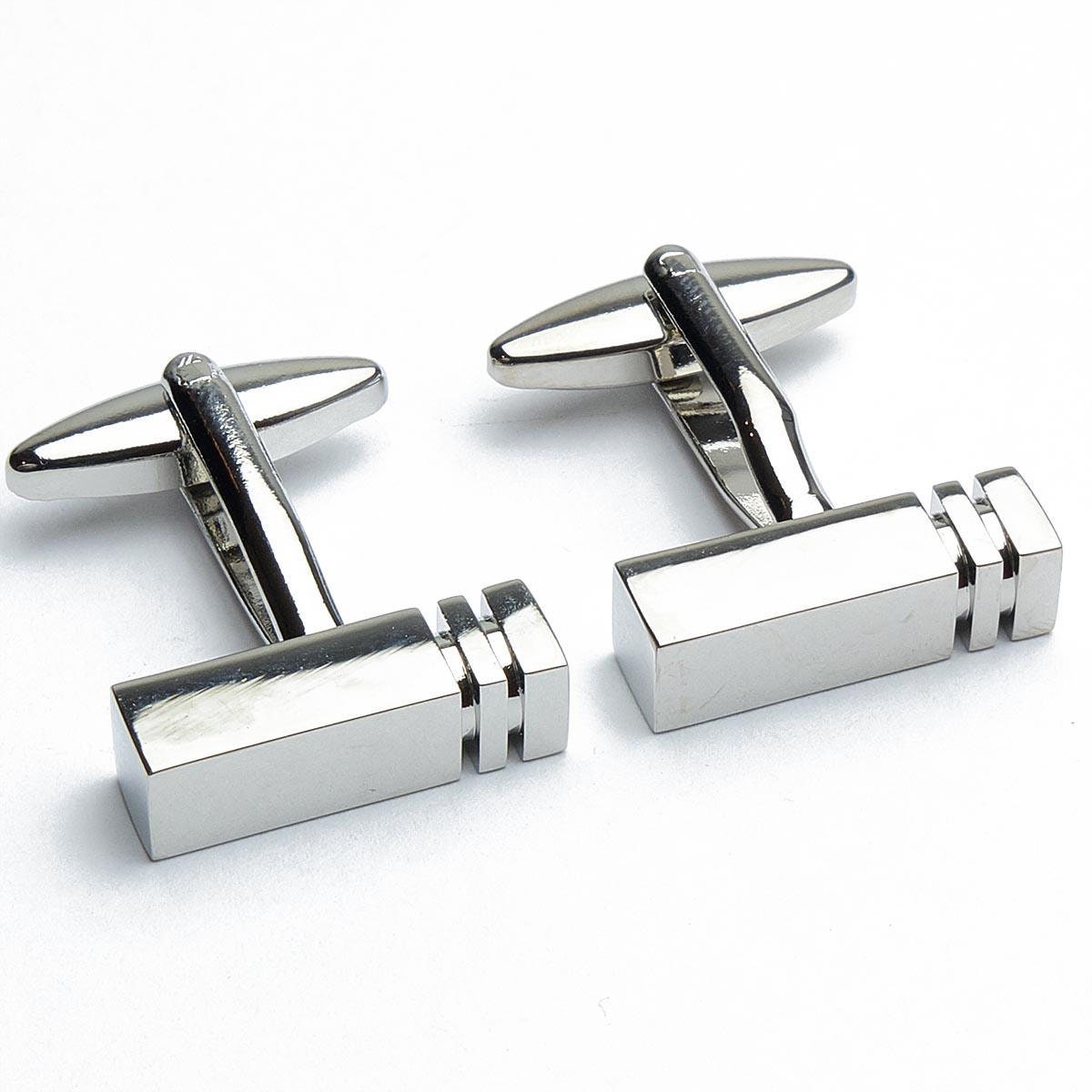 Cufflinks - Design Beam Block Silver