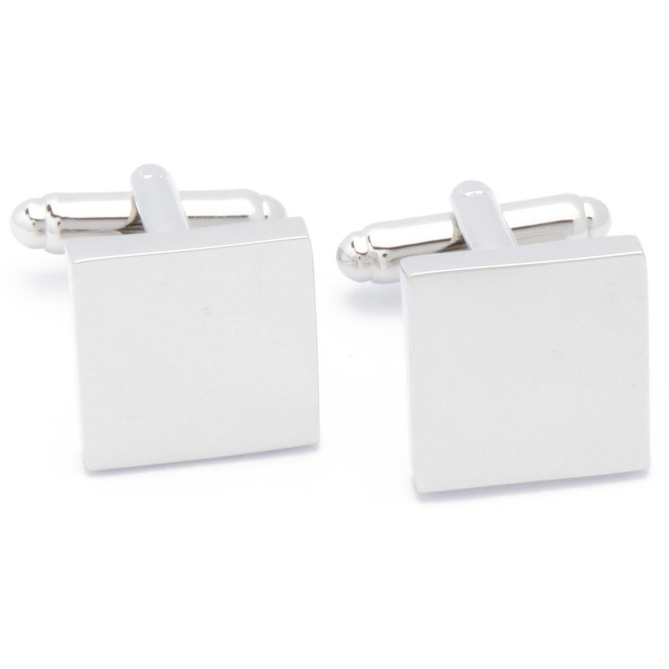 Cufflinks - Square Solid Silver