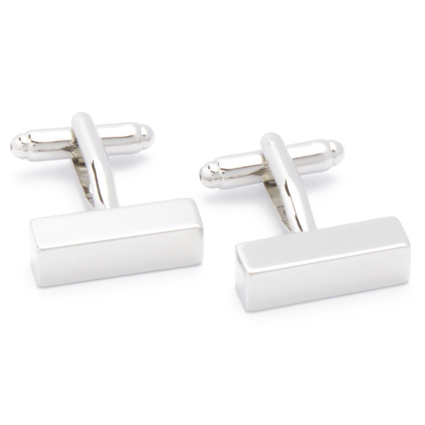 Cufflinks - Beam Solid Block Silver