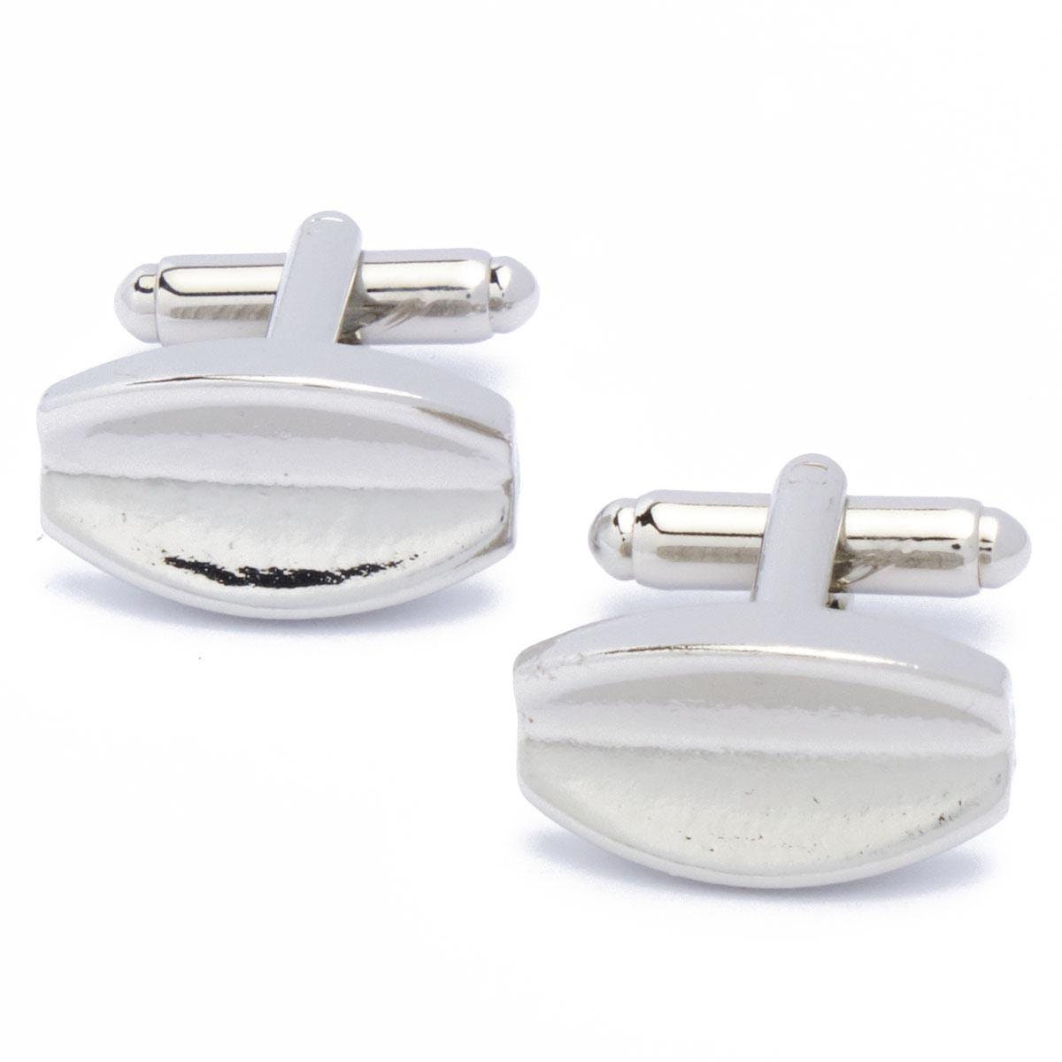 Cufflinks - Two Silver Round Shapes