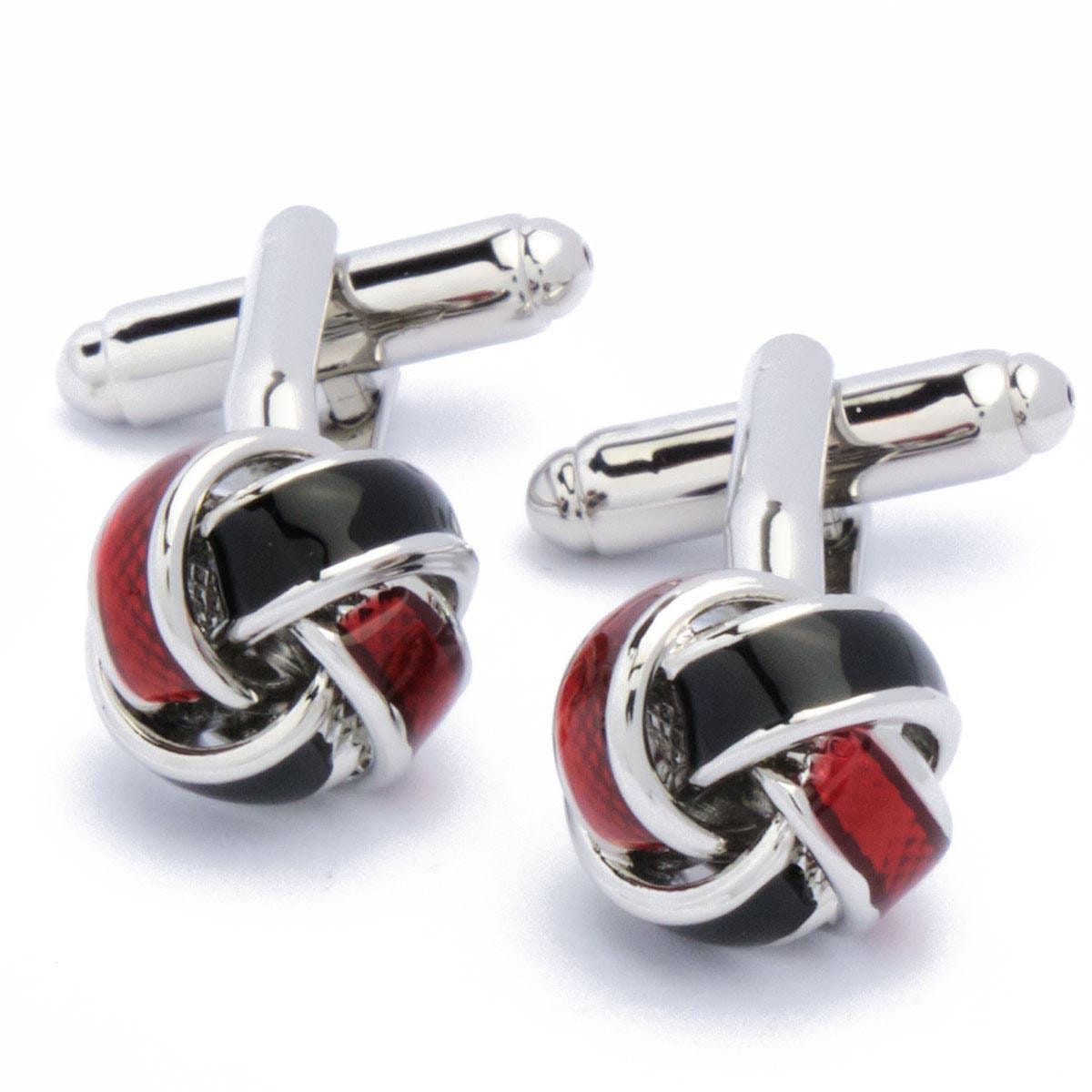 Cufflinks - Button Red with Black