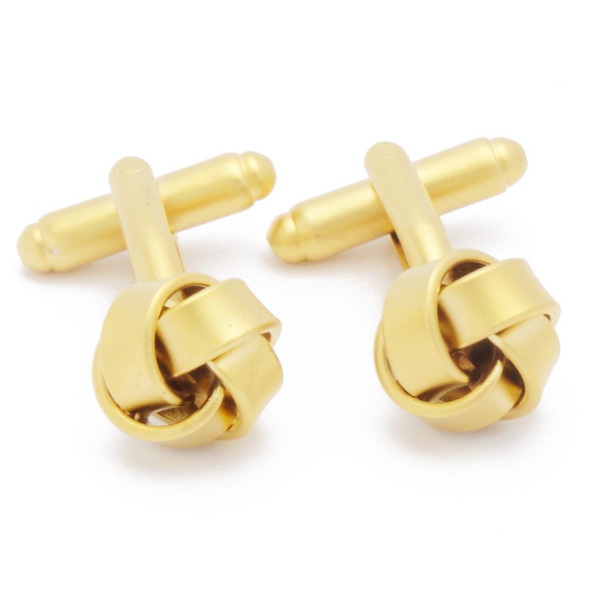 Cufflinks - Gold Button with Wide Straps