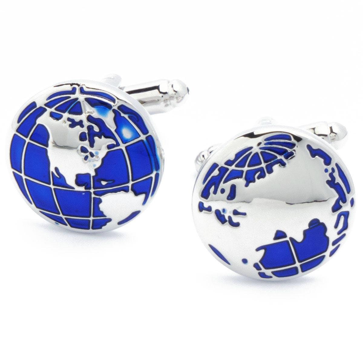 Cufflinks - Globe Blue