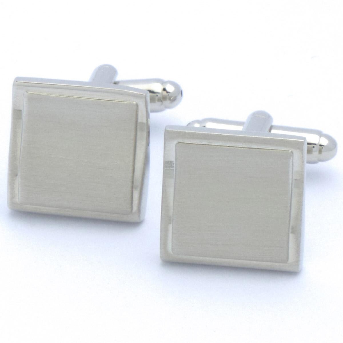 Cufflinks - Square Wavy with Elevation